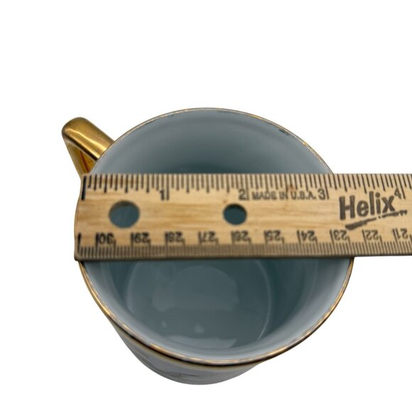 Vtg Chinese Golden Dragon Red Phoenix Ceramic Tea Mug & Lid Gilt 2 Sided - Picture 9 of 11